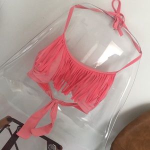 Xhiliration Fringe Bikini Top